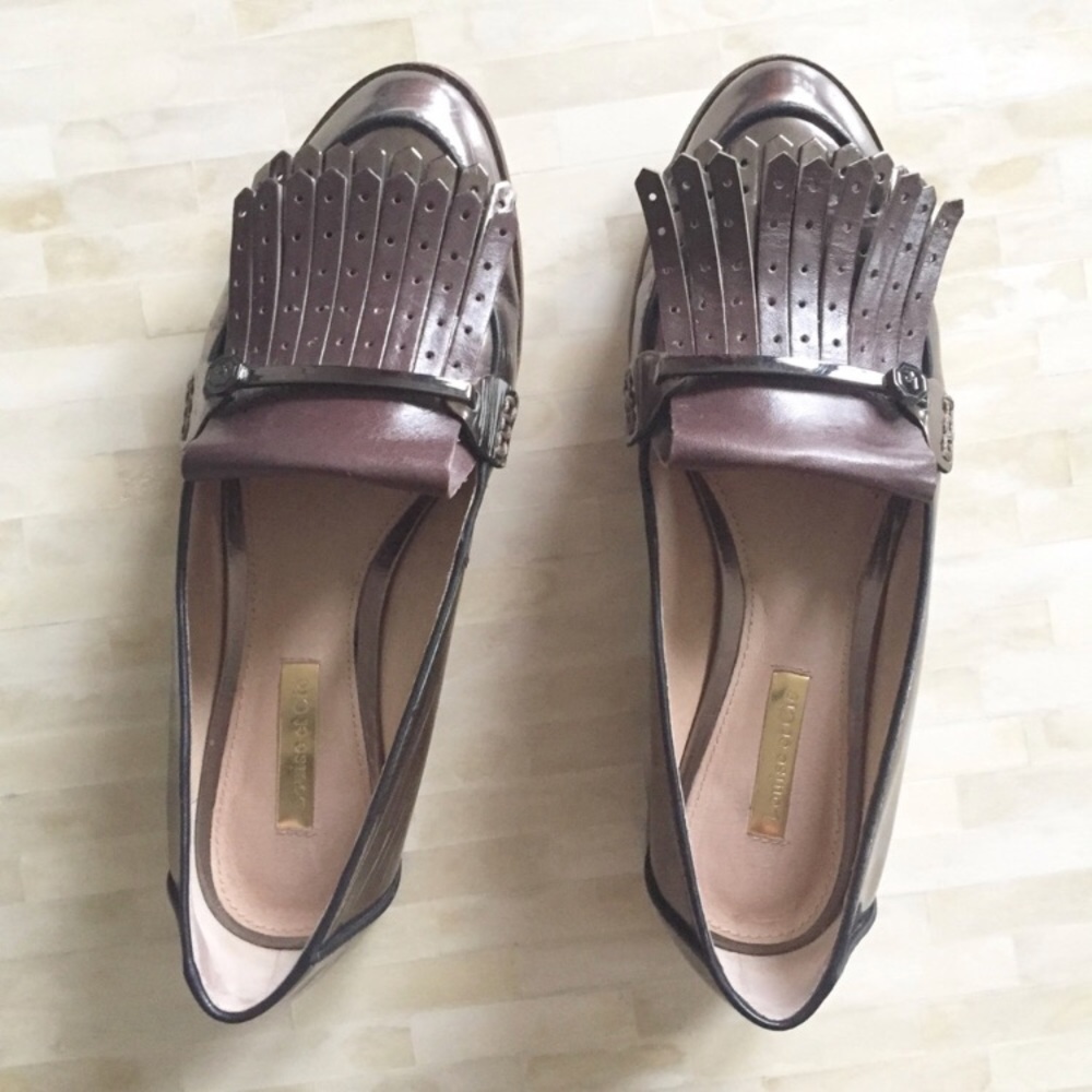 Louise et Cie Dahlian metallic loafers